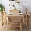 imageSmiry Round Table Cloth Waterproof Heavy Duty Vinyl Tablecloths Wipeable Washable Table Cover for Kitchen and Dining Room Brown 60quot x 60quotBrown
