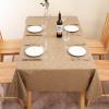 imageSmiry Round Table Cloth Waterproof Heavy Duty Vinyl Tablecloths Wipeable Washable Table Cover for Kitchen and Dining Room Brown 60quot x 60quotBrown