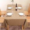 imageSmiry Round Table Cloth Waterproof Heavy Duty Vinyl Tablecloths Wipeable Washable Table Cover for Kitchen and Dining Room Brown 60quot x 60quotBrown