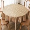 imageSmiry Round Table Cloth Waterproof Heavy Duty Vinyl Tablecloths Wipeable Washable Table Cover for Kitchen and Dining Room Brown 60quot x 60quotBrown