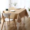 imageSmiry Round Table Cloth Waterproof Heavy Duty Vinyl Tablecloths Wipeable Washable Table Cover for Kitchen and Dining Room Brown 60quot x 60quotBrown