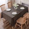 imageSmiry Round Table Cloth Waterproof Heavy Duty Vinyl Tablecloths Wipeable Washable Table Cover for Kitchen and Dining Room Brown 60quot x 60quotCoffee