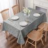 imageSmiry Round Table Cloth Waterproof Heavy Duty Vinyl Tablecloths Wipeable Washable Table Cover for Kitchen and Dining Room Brown 60quot x 60quotGrey