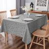 imageSmiry Round Table Cloth Waterproof Heavy Duty Vinyl Tablecloths Wipeable Washable Table Cover for Kitchen and Dining Room Brown 60quot x 60quotGrey