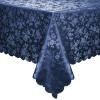 imageSmiry Round Table Cloth Waterproof Heavy Duty Vinyl Tablecloths Wipeable Washable Table Cover for Kitchen and Dining Room Brown 60quot x 60quotNavy Blue