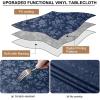 imageSmiry Round Table Cloth Waterproof Heavy Duty Vinyl Tablecloths Wipeable Washable Table Cover for Kitchen and Dining Room Brown 60quot x 60quotNavy Blue