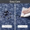 imageSmiry Round Table Cloth Waterproof Heavy Duty Vinyl Tablecloths Wipeable Washable Table Cover for Kitchen and Dining Room Brown 60quot x 60quotNavy Blue