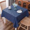imageSmiry Round Table Cloth Waterproof Heavy Duty Vinyl Tablecloths Wipeable Washable Table Cover for Kitchen and Dining Room Brown 60quot x 60quotNavy Blue