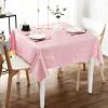imageSmiry Round Table Cloth Waterproof Heavy Duty Vinyl Tablecloths Wipeable Washable Table Cover for Kitchen and Dining Room Brown 60quot x 60quotPink