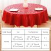 imageSmiry Round Table Cloth Waterproof Heavy Duty Vinyl Tablecloths Wipeable Washable Table Cover for Kitchen and Dining Room Brown 60quot x 60quotRed
