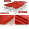 imageSmiry Round Table Cloth Waterproof Heavy Duty Vinyl Tablecloths Wipeable Washable Table Cover for Kitchen and Dining Room Brown 60quot x 60quotRed