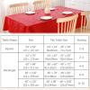 imageSmiry Round Table Cloth Waterproof Heavy Duty Vinyl Tablecloths Wipeable Washable Table Cover for Kitchen and Dining Room Brown 60quot x 60quotRed