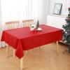 imageSmiry Round Table Cloth Waterproof Heavy Duty Vinyl Tablecloths Wipeable Washable Table Cover for Kitchen and Dining Room Brown 60quot x 60quotRed