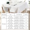 imageSmiry Round Table Cloth Waterproof Heavy Duty Vinyl Tablecloths Wipeable Washable Table Cover for Kitchen and Dining Room Brown 60quot x 60quotWhite