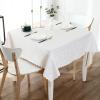 imageSmiry Round Table Cloth Waterproof Heavy Duty Vinyl Tablecloths Wipeable Washable Table Cover for Kitchen and Dining Room Brown 60quot x 60quotWhite