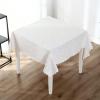 imageSmiry Round Table Cloth Waterproof Heavy Duty Vinyl Tablecloths Wipeable Washable Table Cover for Kitchen and Dining Room Brown 60quot x 60quotWhite