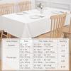 imageSmiry Round Table Cloth Waterproof Heavy Duty Vinyl Tablecloths Wipeable Washable Table Cover for Kitchen and Dining Room Brown 60quot x 60quotWhite