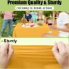 imageSmiry Disposable Table Cloth  6 Pack 54 x 108 Inch Waterproof Rectangle Tablecloths for Parties Decorative Plastic Table Cover Leakproof ampamp Sturdy WhiteMustard Yellow