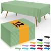 imageSmiry Disposable Table Cloth  6 Pack 54 x 108 Inch Waterproof Rectangle Tablecloths for Parties Decorative Plastic Table Cover Leakproof ampamp Sturdy WhiteSage Green