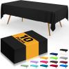 imageSmiry Disposable Table Cloth  6 Pack 54 x 108 Inch Waterproof Rectangle Tablecloths for Parties Decorative Plastic Table Cover Leakproof ampamp Sturdy WhiteBlack