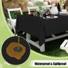 imageSmiry Disposable Table Cloth  6 Pack 54 x 108 Inch Waterproof Rectangle Tablecloths for Parties Decorative Plastic Table Cover Leakproof ampamp Sturdy WhiteBlack