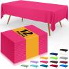 imageSmiry Disposable Table Cloth  6 Pack 54 x 108 Inch Waterproof Rectangle Tablecloths for Parties Decorative Plastic Table Cover Leakproof ampamp Sturdy WhiteHot Pink