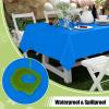 imageSmiry Disposable Table Cloth  6 Pack 54 x 108 Inch Waterproof Rectangle Tablecloths for Parties Decorative Plastic Table Cover Leakproof ampamp Sturdy WhiteBlue