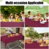 imageSmiry Disposable Table Cloth  6 Pack 54 x 108 Inch Waterproof Rectangle Tablecloths for Parties Decorative Plastic Table Cover Leakproof ampamp Sturdy WhiteWine Red