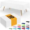 imageSmiry Disposable Table Cloth  6 Pack 54 x 108 Inch Waterproof Rectangle Tablecloths for Parties Decorative Plastic Table Cover Leakproof ampamp Sturdy WhiteWhite