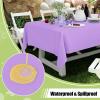 imageSmiry Disposable Table Cloth  6 Pack 54 x 108 Inch Waterproof Rectangle Tablecloths for Parties Decorative Plastic Table Cover Leakproof ampamp Sturdy WhiteLavender