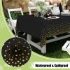 imageSmiry Disposable Table Cloth  6 Pack 54 x 108 Inch Waterproof Rectangle Tablecloths for Parties Decorative Plastic Table Cover Leakproof ampamp Sturdy WhiteBlack  Gold