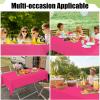 imageSmiry Disposable Table Cloth  6 Pack 54 x 108 Inch Waterproof Rectangle Tablecloths for Parties Decorative Plastic Table Cover Leakproof ampamp Sturdy WhiteHot Pink