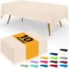 imageSmiry Disposable Table Cloth  6 Pack 54 x 108 Inch Waterproof Rectangle Tablecloths for Parties Decorative Plastic Table Cover Leakproof ampamp Sturdy WhiteIvory