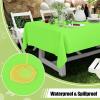 imageSmiry Disposable Table Cloth  6 Pack 54 x 108 Inch Waterproof Rectangle Tablecloths for Parties Decorative Plastic Table Cover Leakproof ampamp Sturdy WhiteLime Green