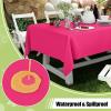 imageSmiry Disposable Table Cloth  6 Pack 54 x 108 Inch Waterproof Rectangle Tablecloths for Parties Decorative Plastic Table Cover Leakproof ampamp Sturdy WhiteHot Pink