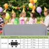 imageSmiry Disposable Table Cloth  6 Pack 54 x 108 Inch Waterproof Rectangle Tablecloths for Parties Decorative Plastic Table Cover Leakproof ampamp Sturdy WhiteGrey