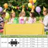 imageSmiry Disposable Table Cloth  6 Pack 54 x 108 Inch Waterproof Rectangle Tablecloths for Parties Decorative Plastic Table Cover Leakproof ampamp Sturdy WhiteYellow
