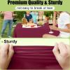 imageSmiry Disposable Table Cloth  6 Pack 54 x 108 Inch Waterproof Rectangle Tablecloths for Parties Decorative Plastic Table Cover Leakproof ampamp Sturdy WhiteWine Red