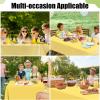 imageSmiry Disposable Table Cloth  6 Pack 54 x 108 Inch Waterproof Rectangle Tablecloths for Parties Decorative Plastic Table Cover Leakproof ampamp Sturdy WhiteYellow