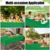 imageSmiry Disposable Table Cloth  6 Pack 54 x 108 Inch Waterproof Rectangle Tablecloths for Parties Decorative Plastic Table Cover Leakproof ampamp Sturdy WhiteGreen