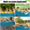 imageSmiry Disposable Table Cloth  6 Pack 54 x 108 Inch Waterproof Rectangle Tablecloths for Parties Decorative Plastic Table Cover Leakproof ampamp Sturdy WhiteAqua