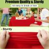 imageSmiry Disposable Table Cloth  6 Pack 54 x 108 Inch Waterproof Rectangle Tablecloths for Parties Decorative Plastic Table Cover Leakproof ampamp Sturdy WhiteRed