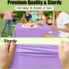 imageSmiry Disposable Table Cloth  6 Pack 54 x 108 Inch Waterproof Rectangle Tablecloths for Parties Decorative Plastic Table Cover Leakproof ampamp Sturdy WhiteLavender