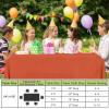 imageSmiry Disposable Table Cloth  6 Pack 54 x 108 Inch Waterproof Rectangle Tablecloths for Parties Decorative Plastic Table Cover Leakproof ampamp Sturdy WhiteOrange
