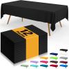 imageSmiry Disposable Table Cloth  6 Pack 54 x 108 Inch Waterproof Rectangle Tablecloths for Parties Decorative Plastic Table Cover Leakproof ampamp Sturdy WhiteBlack