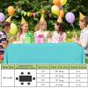 imageSmiry Disposable Table Cloth  6 Pack 54 x 108 Inch Waterproof Rectangle Tablecloths for Parties Decorative Plastic Table Cover Leakproof ampamp Sturdy WhiteTeal