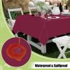 imageSmiry Disposable Table Cloth  6 Pack 54 x 108 Inch Waterproof Rectangle Tablecloths for Parties Decorative Plastic Table Cover Leakproof ampamp Sturdy WhiteWine Red