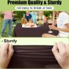 imageSmiry Disposable Table Cloth  6 Pack 54 x 108 Inch Waterproof Rectangle Tablecloths for Parties Decorative Plastic Table Cover Leakproof ampamp Sturdy WhiteCoffee