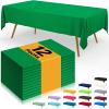 imageSmiry Disposable Table Cloth  6 Pack 54 x 108 Inch Waterproof Rectangle Tablecloths for Parties Decorative Plastic Table Cover Leakproof ampamp Sturdy WhiteGreen