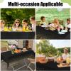 imageSmiry Disposable Table Cloth  6 Pack 54 x 108 Inch Waterproof Rectangle Tablecloths for Parties Decorative Plastic Table Cover Leakproof ampamp Sturdy WhiteBlack  Gold